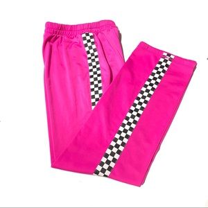 Forever 21 Pink Retro Elasticized Waistband Track Pants Size Small